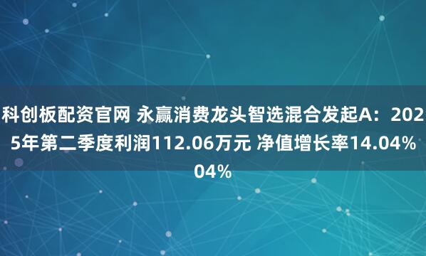 科创板配资官网 永赢消费龙头智选混合发起A：2025年第二季度利润112.06万元 净值增长率14.04%