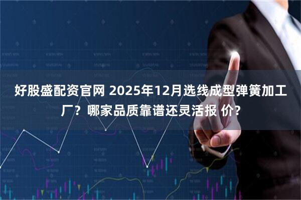 好股盛配资官网 2025年12月选线成型弹簧加工厂？哪家品质靠谱还灵活报 价？